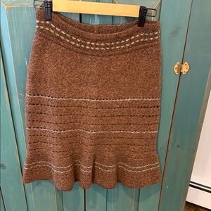 Brown Knit Women's Skirt